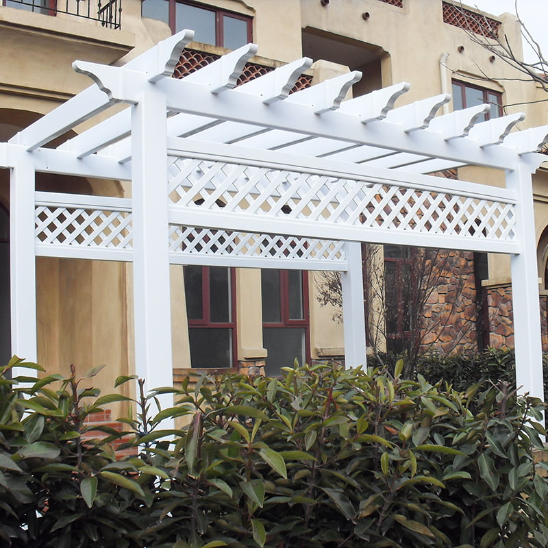 PVC pergola s mřížkou